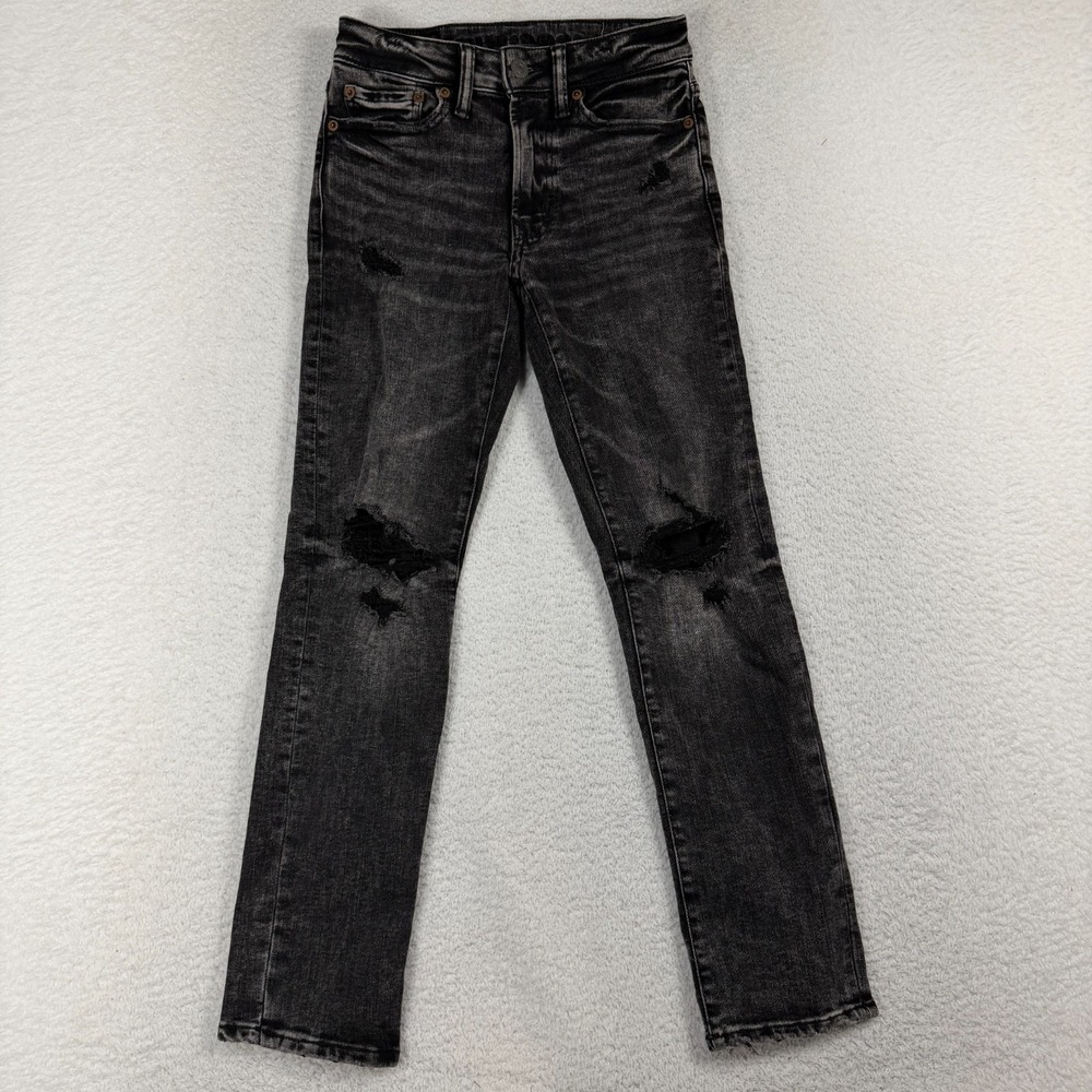 American Eagle Jeans Mens 26x28 (25x27) Black Slim Next Level Flex Denim Casual